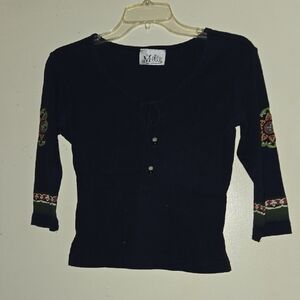 Women's Navy Blue Hippy Top